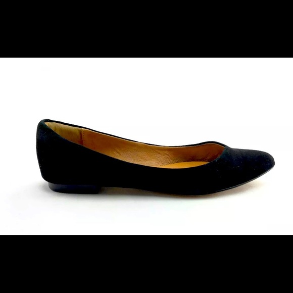 Corso Como Julia Black Suede Pointy Ballet 9 - Picture 1 of 5